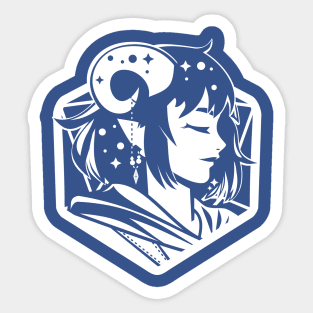 Jester White Sticker